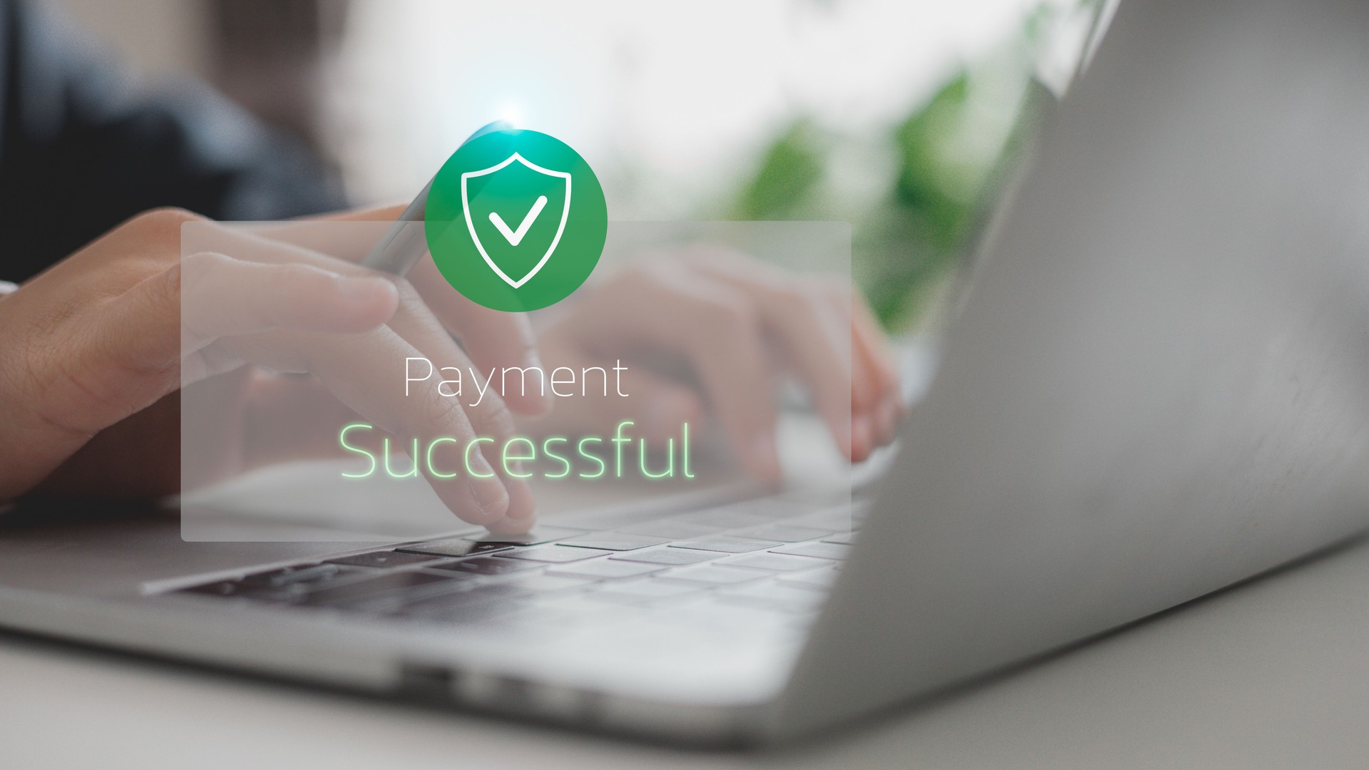 Finance and Secure Transaction. Payment Success Notification, Highlighting Safe, Convenient Digital Banking and Advanced Financial Technology Solutions